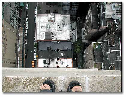 The view down...